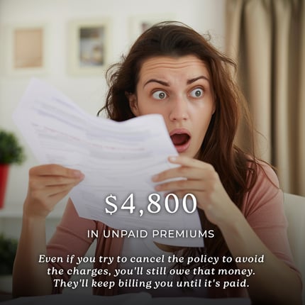 $4,800 in unpaid premiums