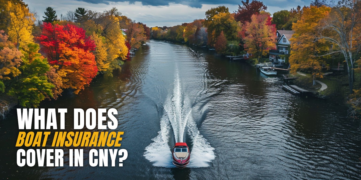 A boat cruising Seneca River toward Onondaga Lake in New York