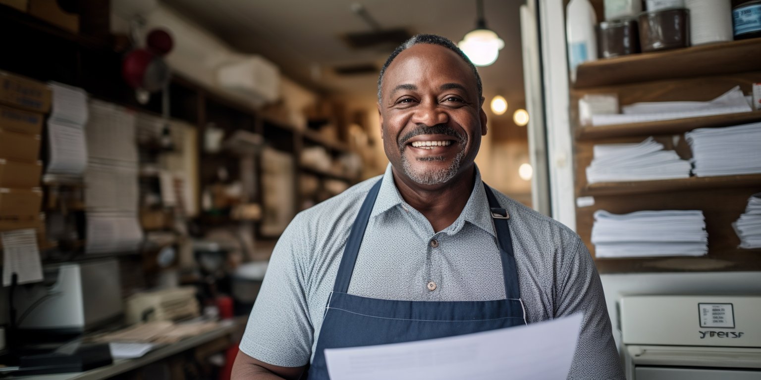 CNY business owner holding a surety bond