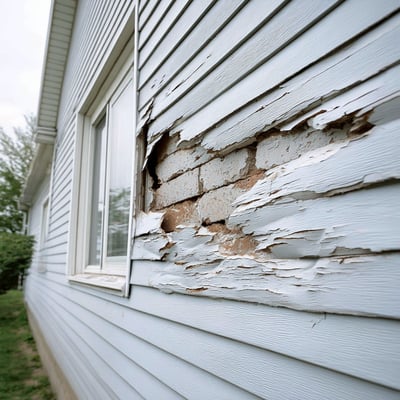 CNY home with siding wind damage