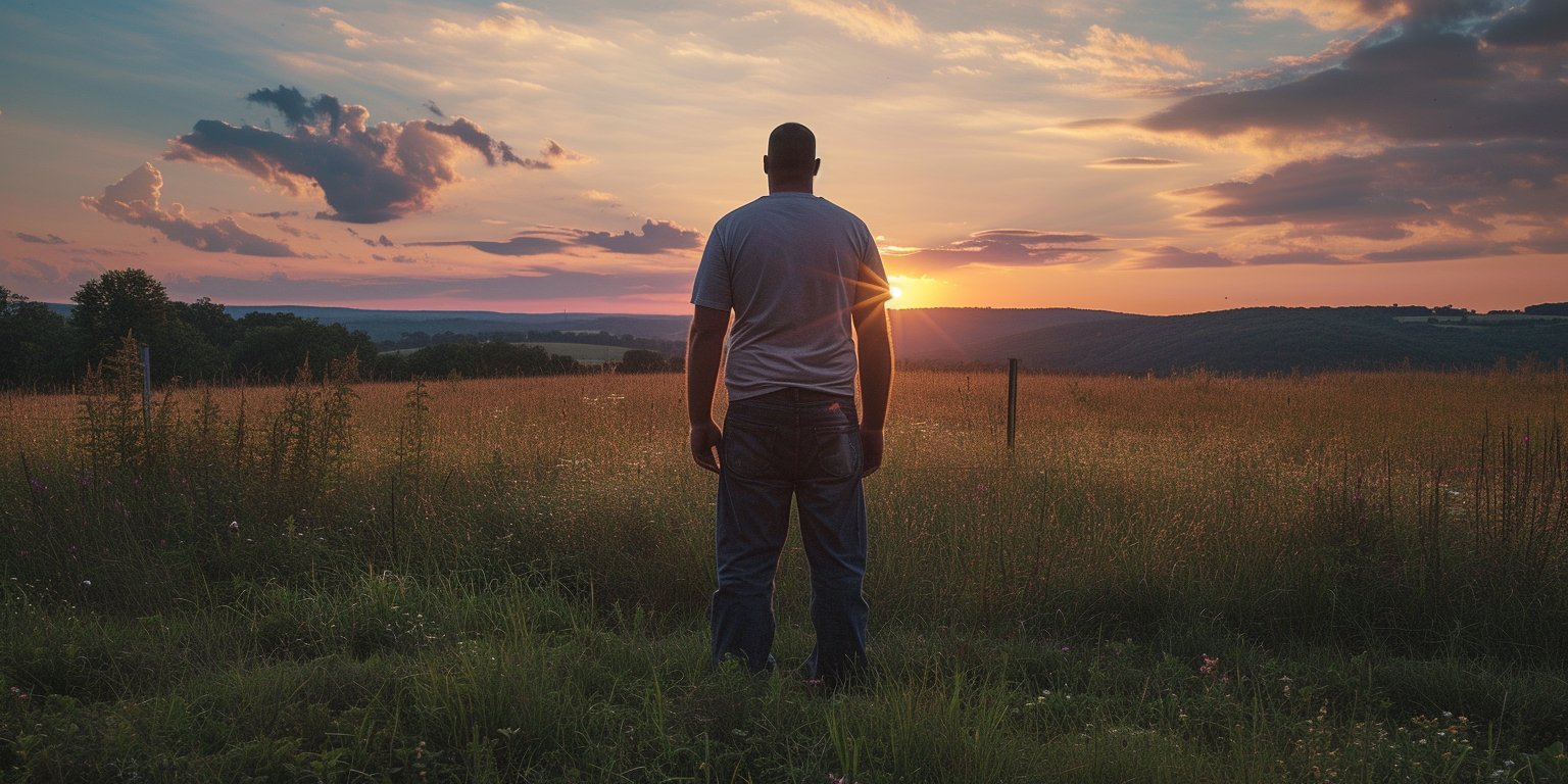 CNY landowner admiring his vacant land.