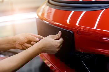 Chaning license plate for state vehicle registration requirement