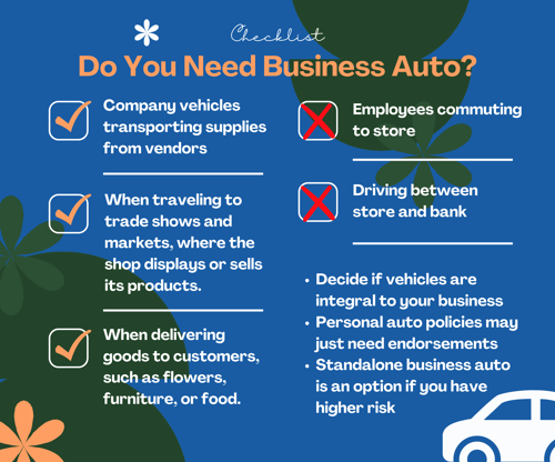Do you need business auto insurance checklist for your retail shop