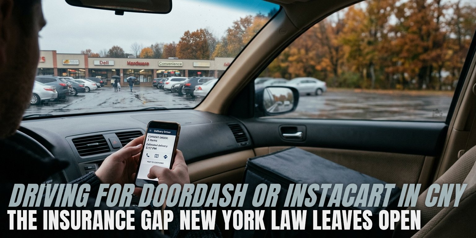 Driving for DoorDash or Instacart in CNY - The Insurance Gap New York Law Leaves Open