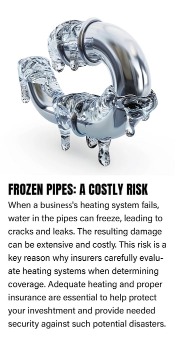 Frozen pipes, a costly business risk