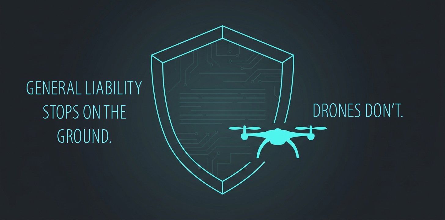 General liability coverage stops on the ground, drones dont