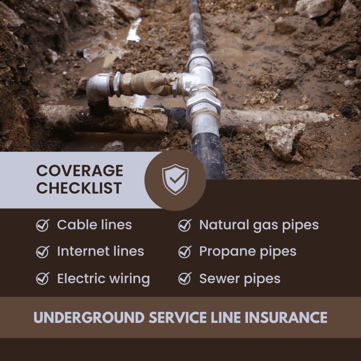 Typical underground service line insurance extends beyond sewer line coverage.