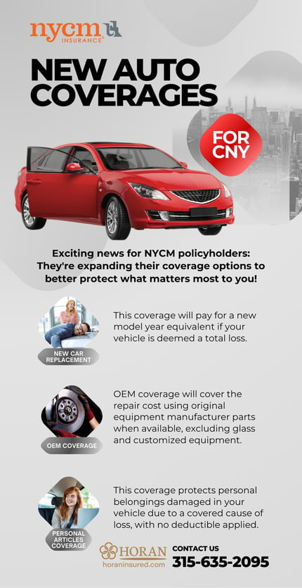 NYCM offers new auto coverages.