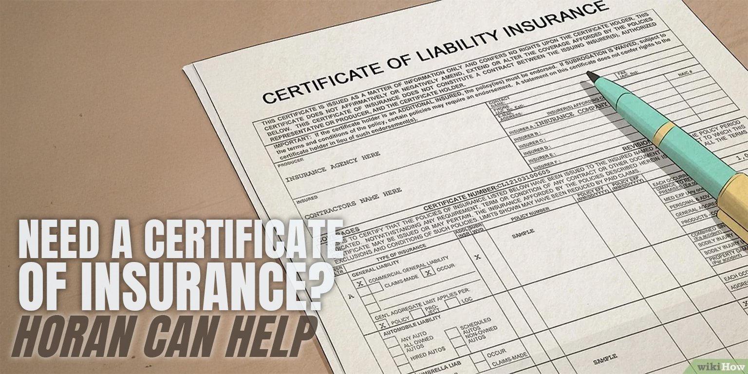 Need a Certificate of Insurance