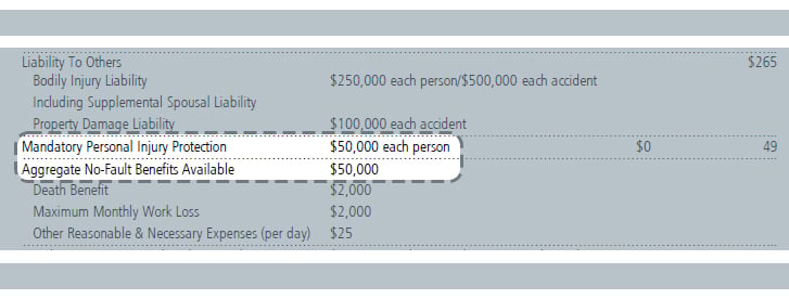 No-Fault-Personal Injury Protection PIP example 2