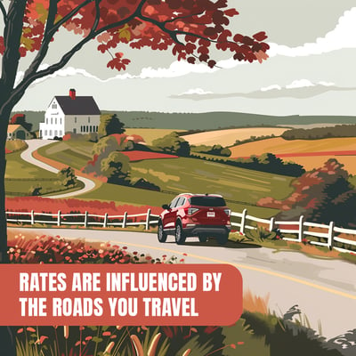 Rates are influenced by the roads we travel