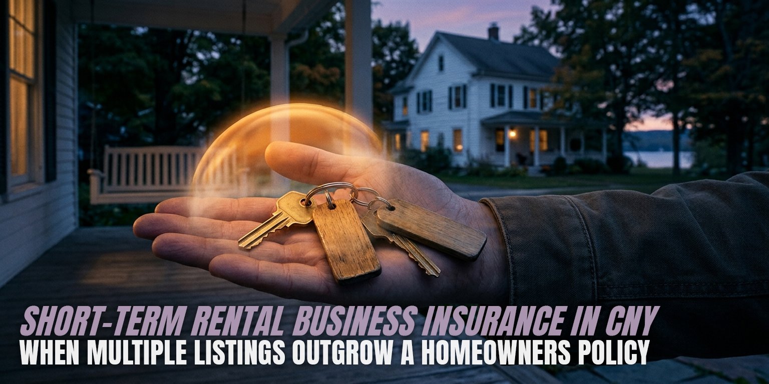 Short-Term Rental Business Insurance in Central New York - When Multiple Listings Outgrow a Homeowners Policy