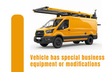 Vehicle has special equipment or modifications for your business