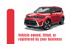 Vehicle owned, titled, or registered by your business