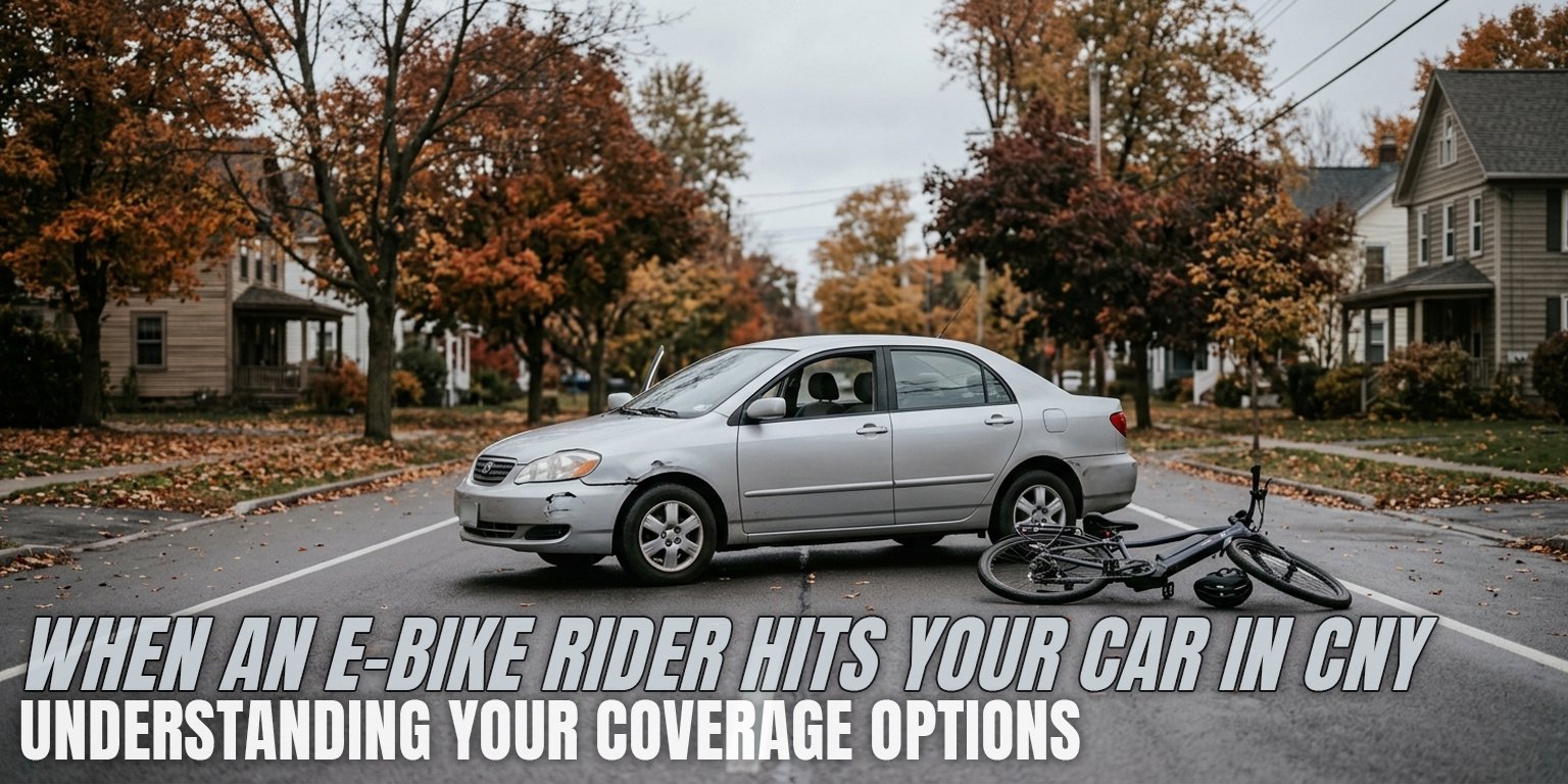 When an E-Bike Rider Hits Your Car in Central New York - Understanding Your Coverage Options