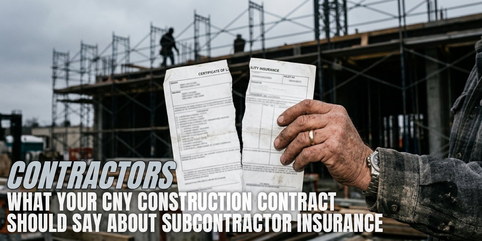 What Your CNY Construction Contract Should Say About Subcontractor Insurance