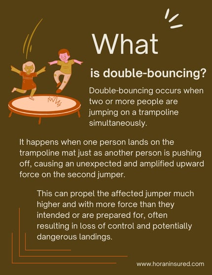 What is double-bouncing on a trampoline